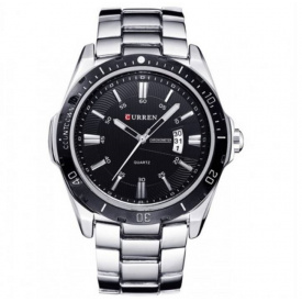 Чоловічий наручний годинник Curren Quartz Сріблястий