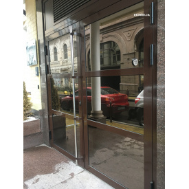 Входная алюминиевая дверь Framex (Украина) от производителя с монтажом, покраска, домофон, замок.
