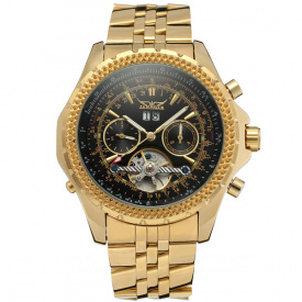 Наручний годинник чоловічий Jaragar Exclusive Gold (408)