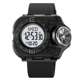 Чоловічий наручний годинник з ліхтарем Skmei 2187 Чорний