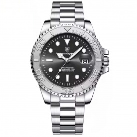 Наручний годинник чоловічий Poedagar Pilot Сріблястий (3277)