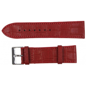 Ремінець для годинника зі шкіри Mykhail Ikhtyar 24 мм Червоний (S718-24S red)