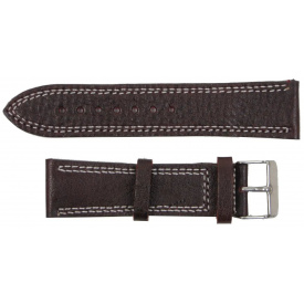 Ремінець для годинника Mykhail Ikhtyar шкіряний 22 мм Темно-коричневий (S529-22S dark brown)