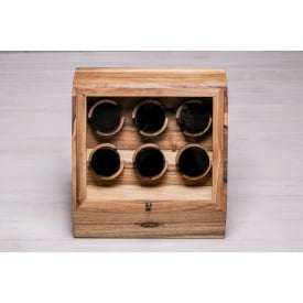 Органайзер з подушечками для 6 годинників ecoWalnut 32.2х34.6х22.8 см