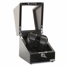 Скринька Salvadore для підзаводу 2 годинників 033/3ВС/F9 15,5х17х19 см Чорний
