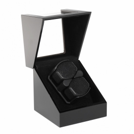 Скринька Craft для підзаводу 2-х годинників M12011 BL 210х210х240 мм Чорний