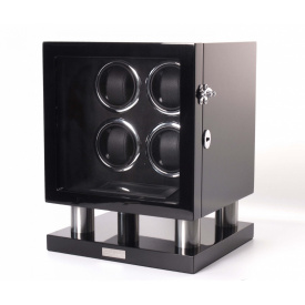 Шкатулка Salvadore для підзаводу 4 годинників 8004/BF/DF 260х230х230 мм Чорний