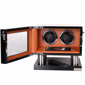 Шкатулка Salvadore для підзаводу 2 годинників 8102/BBR/DF 235х260х230 мм Чорно-коричневий