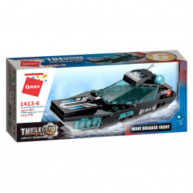 Детский конструктор Qman 1413 транспорт Wave Breaker Yacht