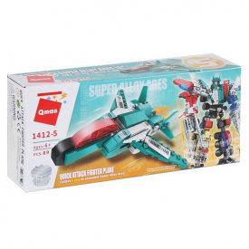 Детский конструктор Qman 1412 транспорт Fighter Plane