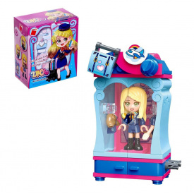 Дитячий конструктор Дівчинка з кімнатою Bambi 34011 з аксесуарами Бортпровідниця