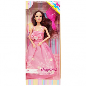 Дитяча Лялька "Beautiful Girl" Bambi D200-216(Pink) в святковій сукні