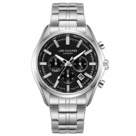 Наручний годинник чоловічий Lee cooper Fenix Black Сріблястий (3444)