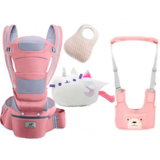 Хипсит эрго-рюкзак кенгуру переноска Baby Carrier 6 в 1 и игрушка Пушин кот Луна (vol-1911)