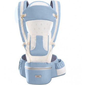 Хипсит Эрго-рюкзак кенгуру переноска Baby Carrier 6 в 1 Джинсовый (vol-1419)
