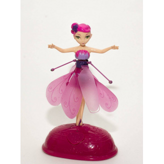 Летающая игрушка сказочная фея с управлении рукой на подставке подиум Beauty Toy Magical Fairy звуковые и световые эффекты Розовая