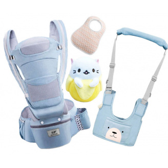 Хипсит эрго-рюкзак кенгуру переноска Baby Carrier 6 в 1 и игрушка Пушин кот Банан (vol-1908)