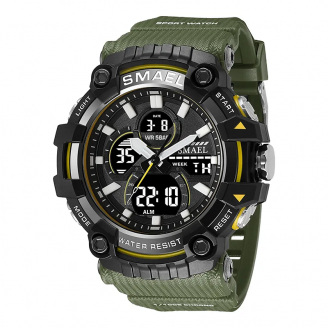 Годинник наручний Smael 8079 Army Green (16677-hbr)