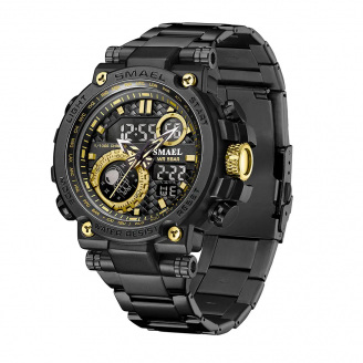 Тактичний наручний годинник Smael 8095 Black (16687-hbr)