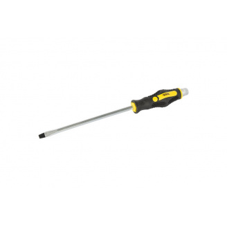 Викрутка ударна шліцева магнітна MASTERTOOL GM EXTERNAL HEX SL8х200 мм ручка з покриттям TPR (49-6820)
