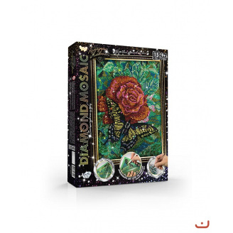 Алмазна живопис DIAMOND MOSAIC Метелик на квіточці Dankotoys (DM-02-08)