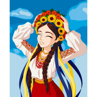 Картина за номерами Юна українка Art Craft 10056-AC 40х50 см