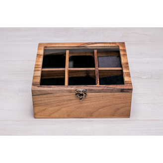 Скринька з подушечками для годинників ecoWalnut 8.2х20.8х18 см
