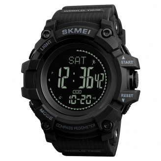 Годинник наручний чоловічий Skmei 1356 Чорний 1356BK (12304-hbr)