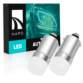 Комплект світлодіодних ламп Napo LED BA9S-3030-1smd T4W Ba9s 2 шт Білий (1175034368)