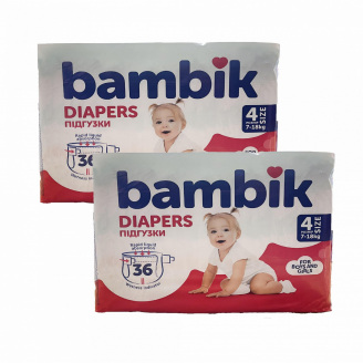 Дитячі підгузки Bambik 4 MAXI (7-18 кг) 72 шт
