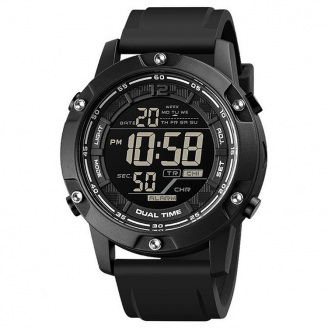 Годинник наручний чоловічий Skmei 1762 Black 1762BK (17166-hbr)