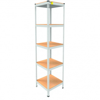 Металевий стелаж Emby Light Series 2100х450x450 мм 5 полиць ДСП до 100 кг