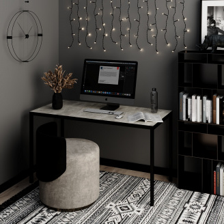 Письмовий стіл Art in Head Brevity Loft standart 140х75х67 см Урбан лайт Антрацит (TB04040000030)