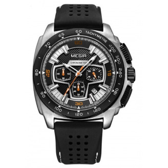 Чоловічий годинник Megir 2056 Todest Silver/Black