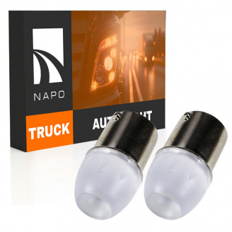 Комплект світлодіодних ламп Napo Truck 1156-HP-Lens 24V P21W 1156 BA15S 2 шт Білий (2524614840)