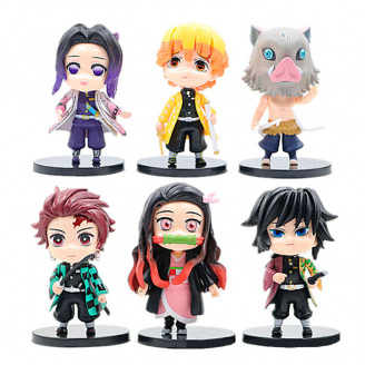 Набір фігурок The Coop Kimetsu no Yaiba v6 6 шт 6 см Різнокольоровий (24380)