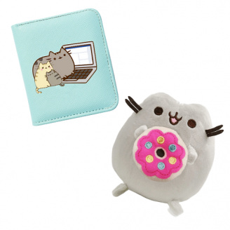 Комплект 2Life М'яка іграшка 15х12 см та гаманець Pusheen cat v-12485