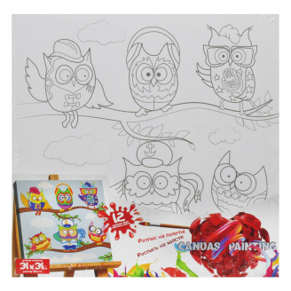 Роспись на холсте Dankotoys Забавные совы (PX-07-05)
