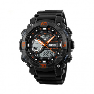 Годинник наручний чоловічий спортивний Skmei 1228 Black