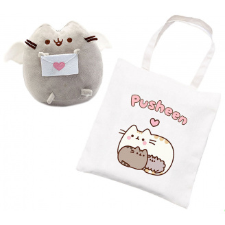 Комплект 2Life М'яка іграшка Pusheen cat 12х15 см та Сумка-шоппер 38х35 см v-12388