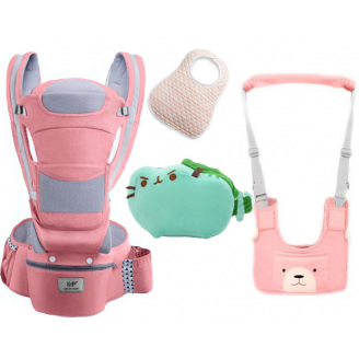 Хипсит эрго-рюкзак кенгуру переноска Baby Carrier 6 в 1 и игрушка Пушин кот Дракон (vol-1910)