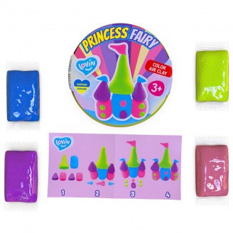 Набор для лепки с воздушным пластилином Princess Fairy ТМ Lovin 70138 4 цвета Замок