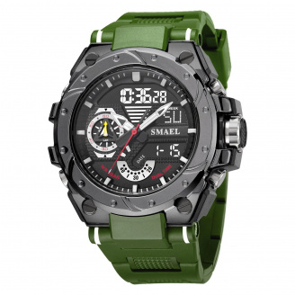 Годинник наручний Smael 8060 Army Green (16672-hbr)