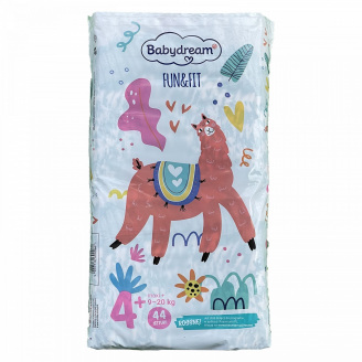 Підгузники Babydream FUN&FIT 4+ maxi 9-20 кг 44 шт