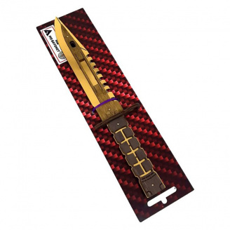 Сувенірний дерев'яний ніж So-2 M-9 Bayonet Gold Сувенір-Декор So2M9-G