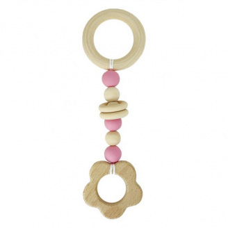 Гризунок дерев'яний Mega Zayka MGZ-0410 (Pink) Квітка