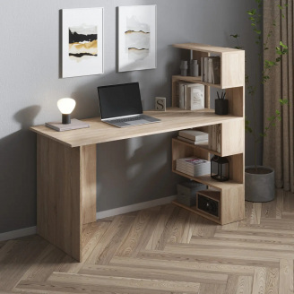 Письмовий стіл з полицями No Brand Open shelf 1250х600х750 мм Дуб Сонома (10198833)