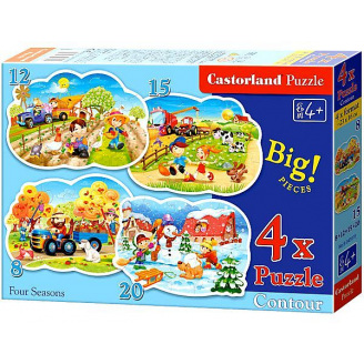 Пазли 4 в 1 Дачне життя Castorland (В-043019)