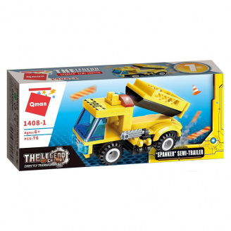 Детский конструктор Qman 1408 транспорт Semi Trailer