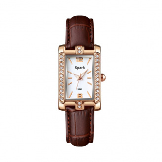 Жіночий годинник Spark Vendome зі Swarovski Коричневий Білий (Z1690BR)